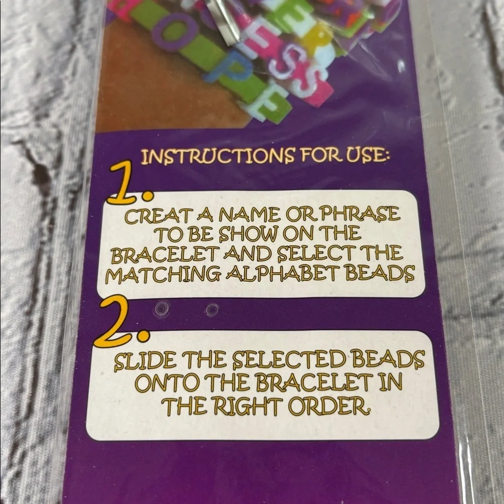 Message Bracelet Create Your Own A-Z Alphabet Beads New